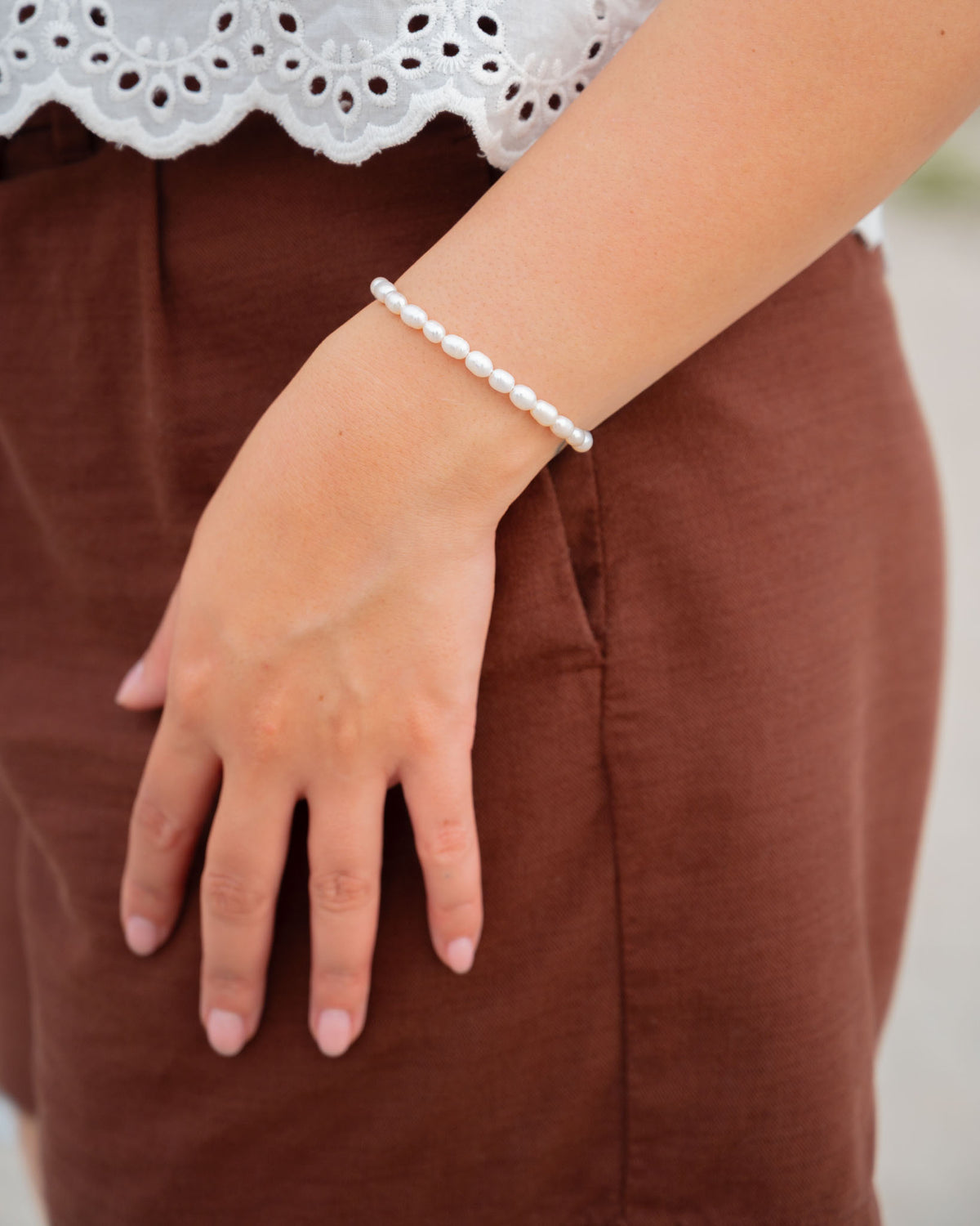 Pulsera Perlas Rice