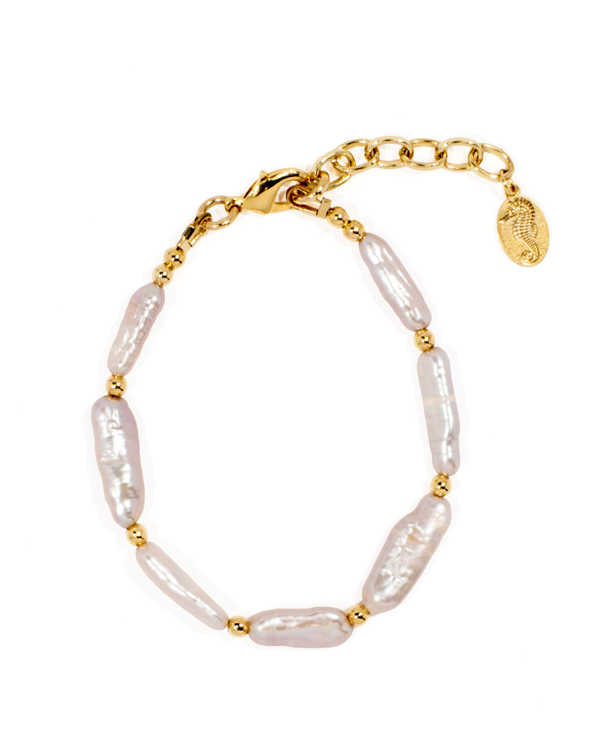 Pulsera Perlas Stick Rosa